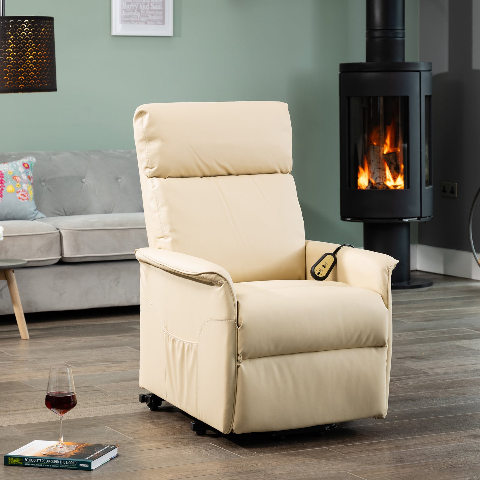 Townsend Electric Lift Assist Rise And Recline Chair | Cream