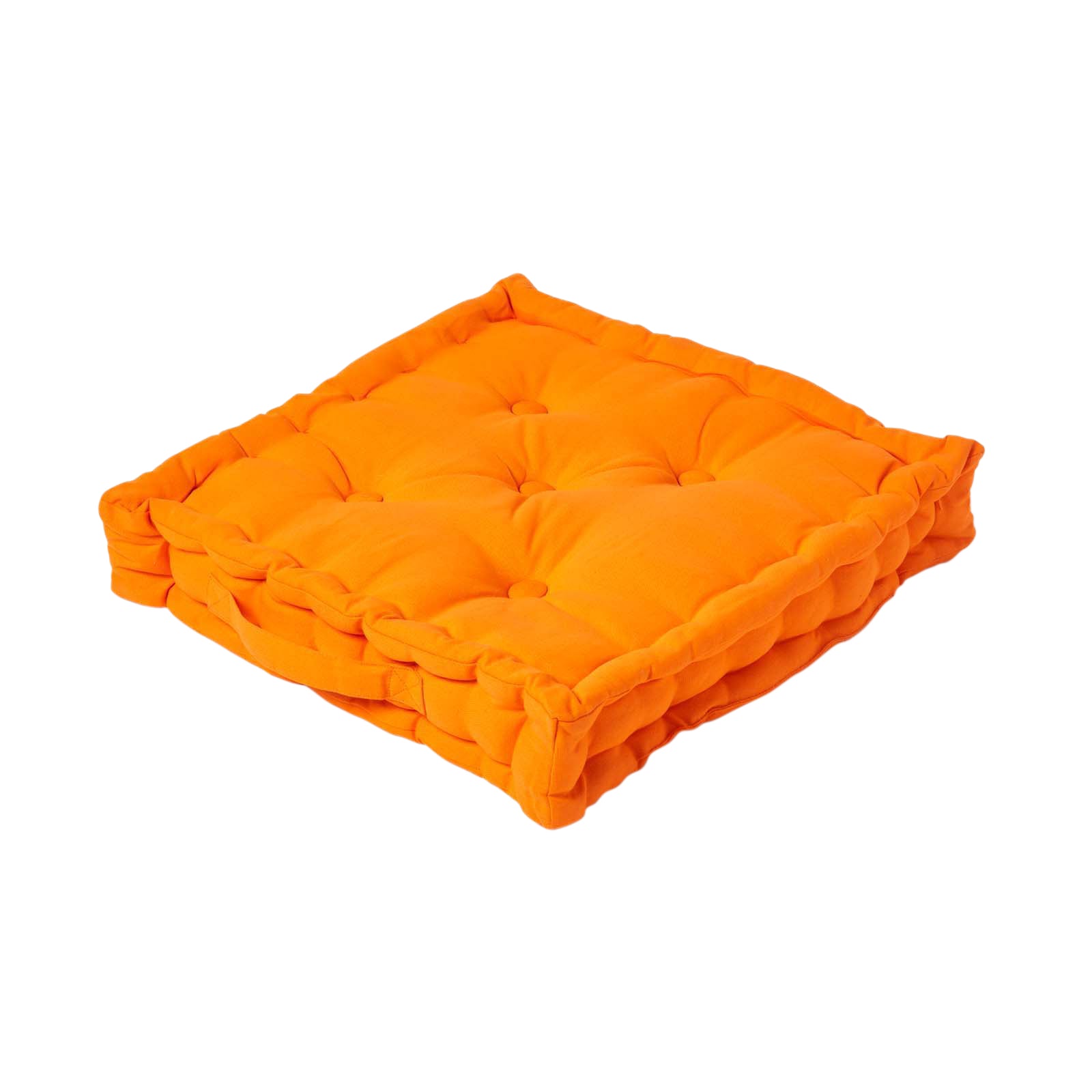 Cotton Plain Floor Cushion | 50cm x 50cm | Orange