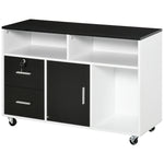 HOMCOM Office Mobile Cabinet Storage Organizer With Castor