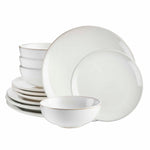Nordic Stoneware Dinner Set | 12 Piece | White
