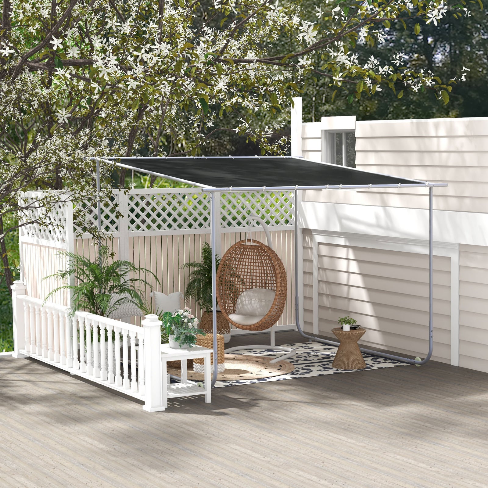 Mobile Pergola, Event Shelter W/ Wheels Uv-resistant Canopy