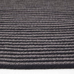 Handmade Woven Spiral Braided Rug | 150cm | Black & Grey