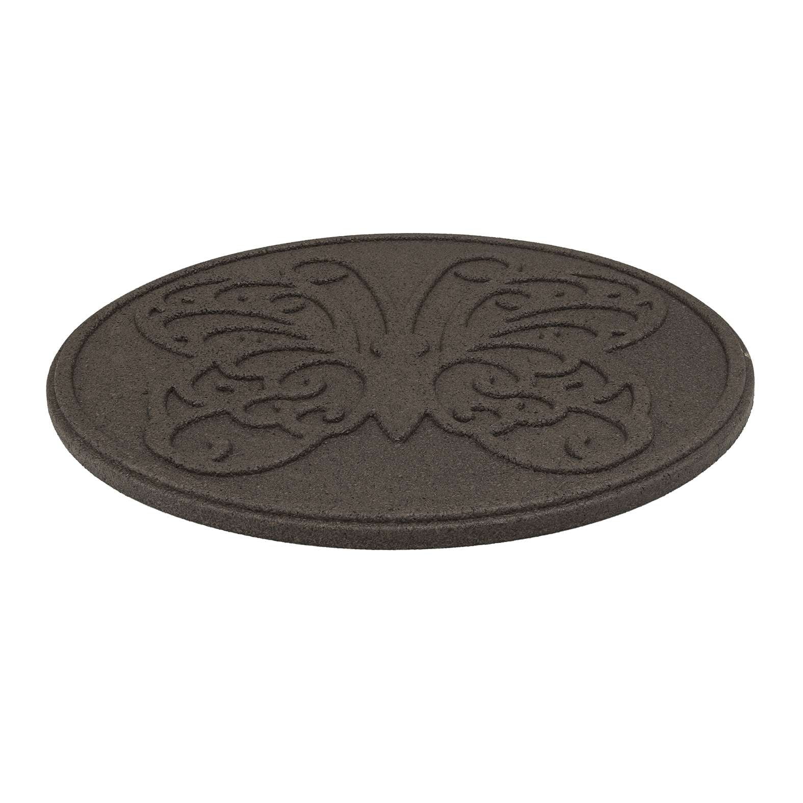 Recycled rubber Reversible Stepping Stone - Butterfly | Set-of-2 | Brown