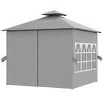 3 X 3 M Garden Gazebo, Outdoor Canopy Shelter | Light Grey