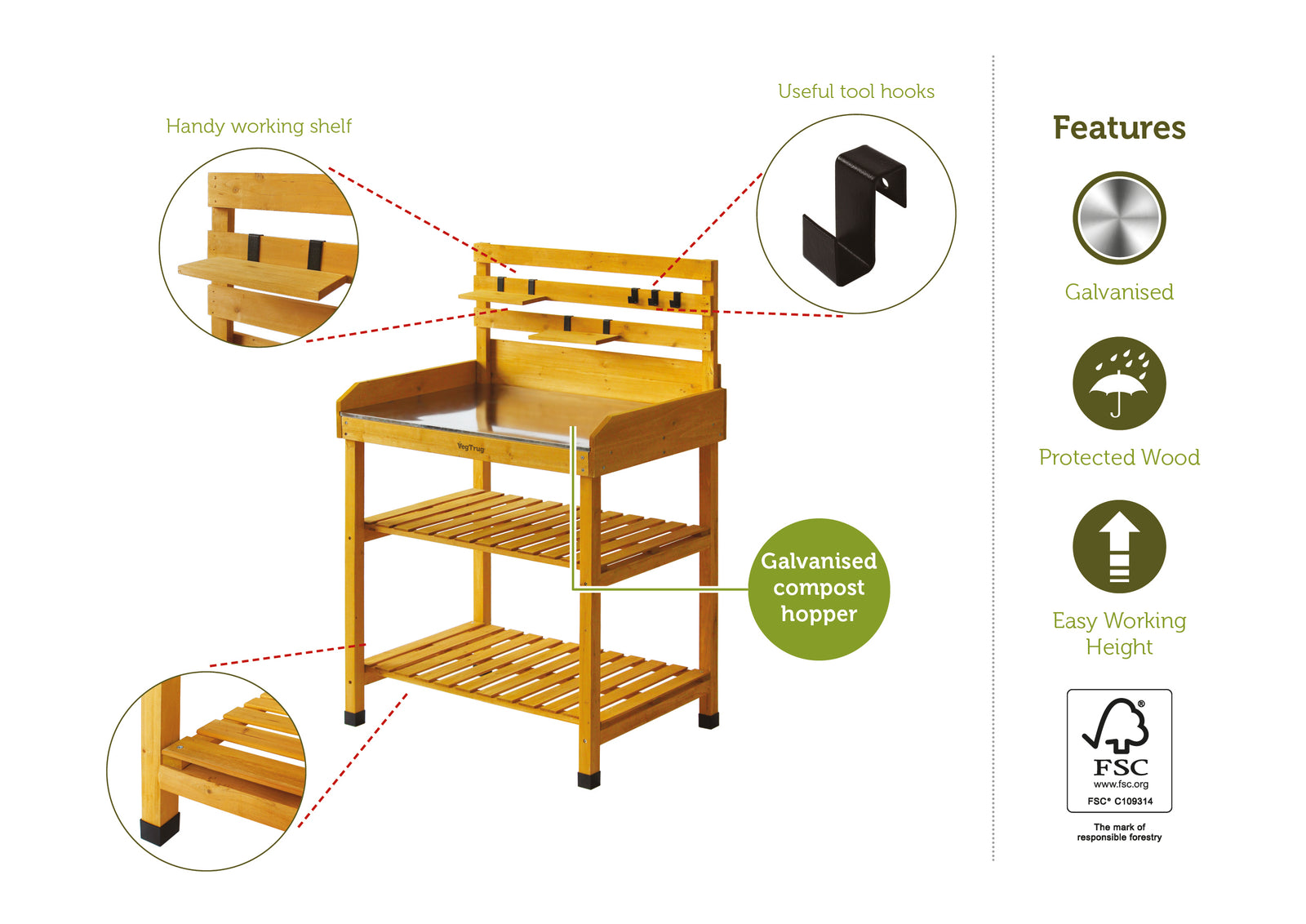 Potting Table - Natural