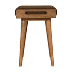 Solid Mango Wood Multi Tweed Tray Style Footstool