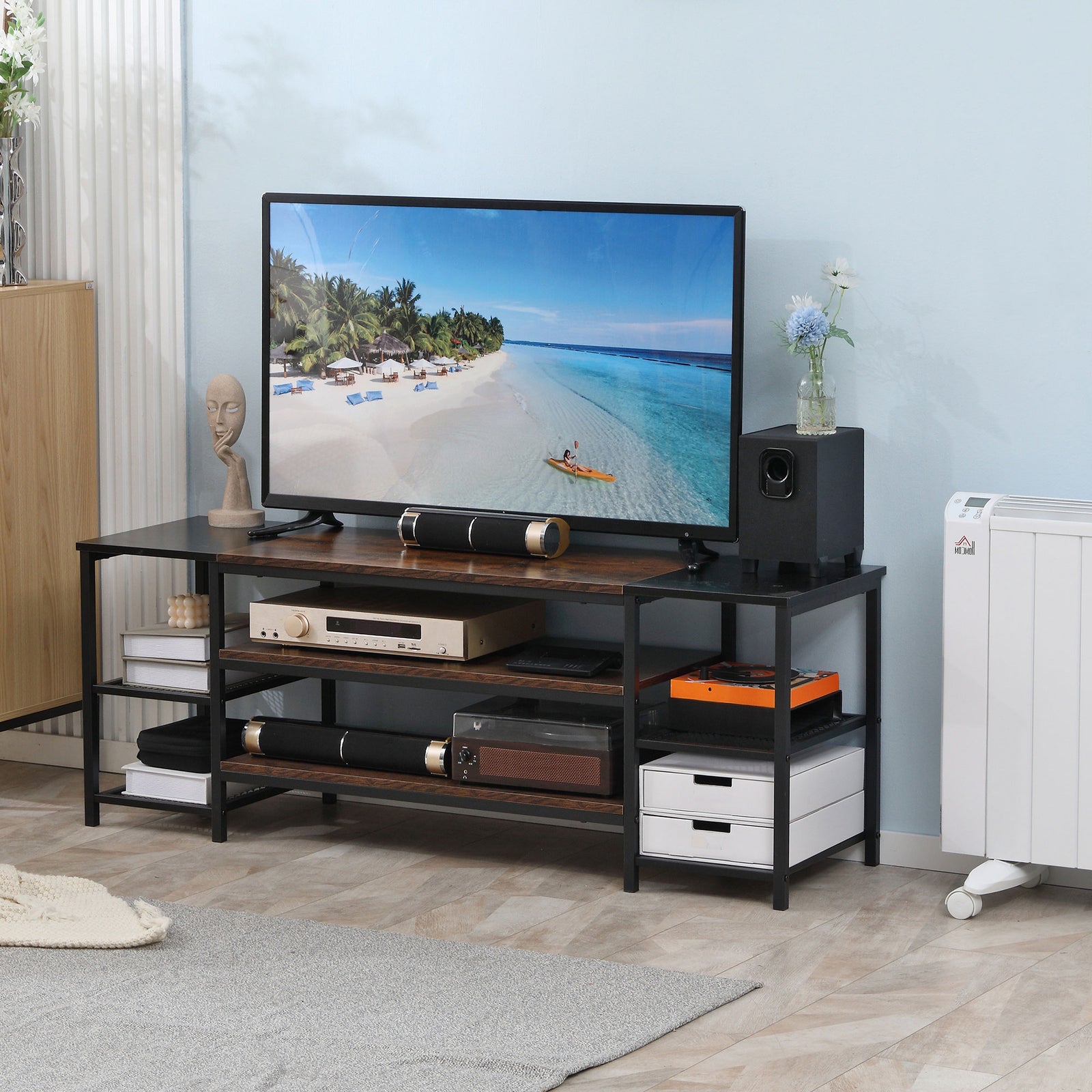 Tv Unit For Tvs Up To 60 Inches Shelves | Black