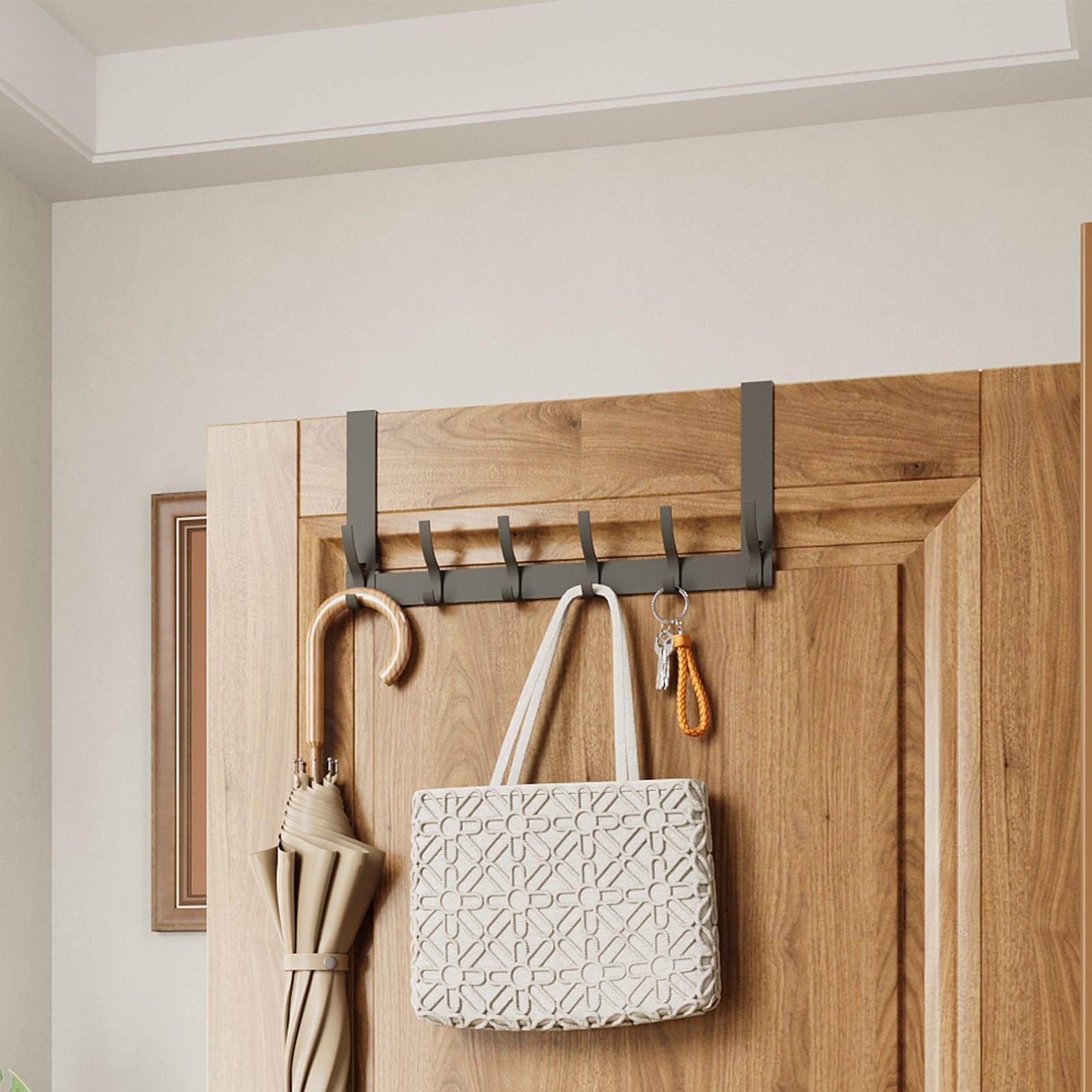 Breeins 6-hook No-drill Over-the-door Coat Hanger