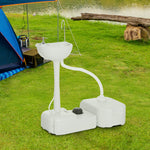 24l Portable Hand Wash Basin With Stand For Camping | Gray
