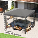 3x3m Gazebo Canopy Replacement Cover, With Drain Holes