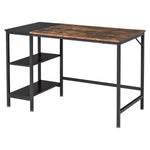 Home Office Desk For Study, Writing With 2 Storage Shelves