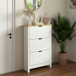 12/18 Shoe Storage Cabinet 4/6 Shelves 2/3 Drawers 4 Legs | Large | White