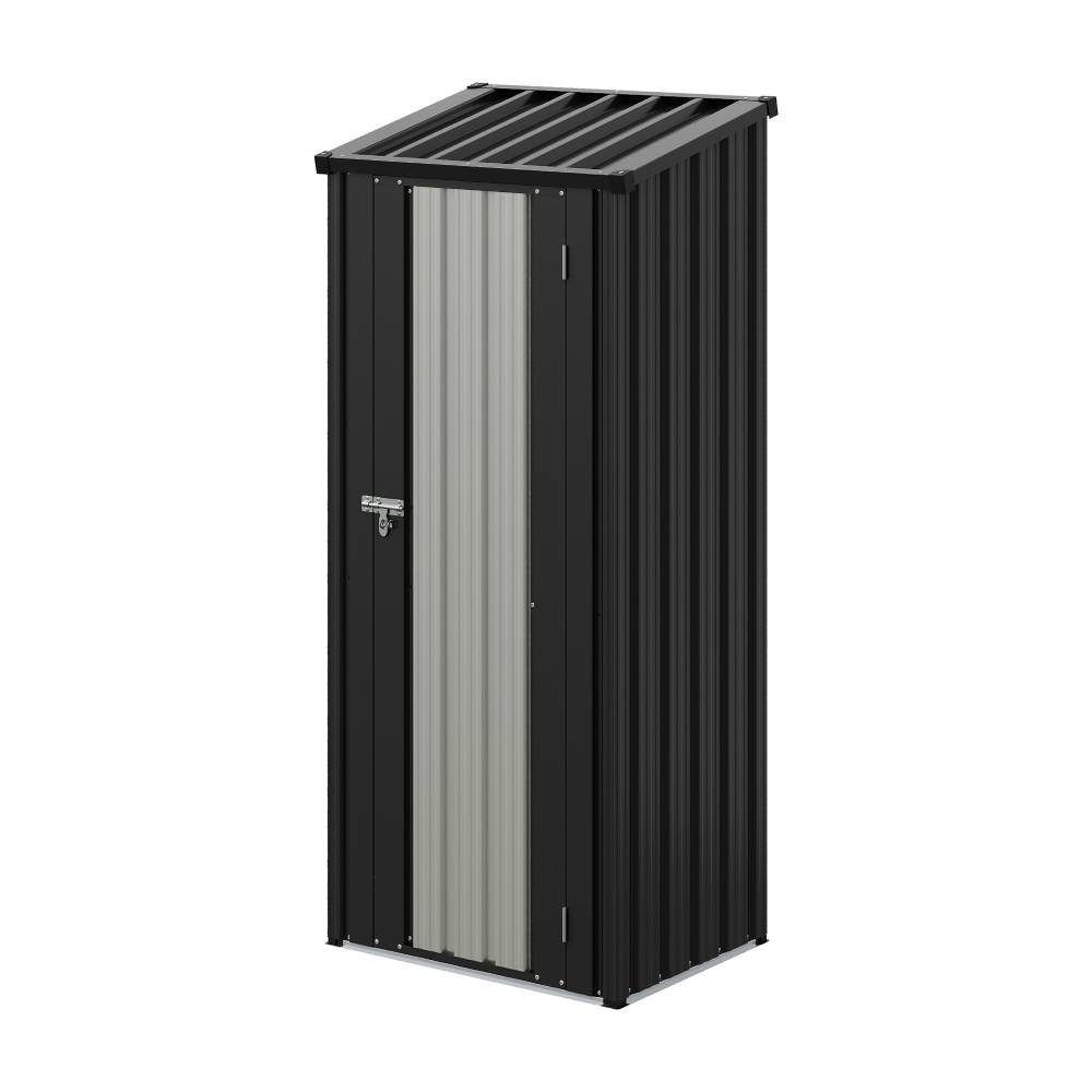 Metal Garden Storage Cabinet 2.62×1.8 Ft With Lockable Door & 2 Shelves