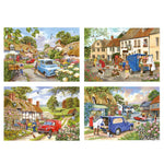 4 X 500 Piece - Village Life 500 Piece Jigsaw Puzzle - Multi Pack
