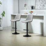 Bar Stools Set Of 2 Adjustable Swivel With Backrest | One Size