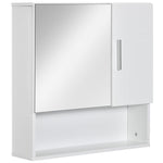 Bathroom Mirror Cabinet Wall Mount Storage Organizer W/ Door