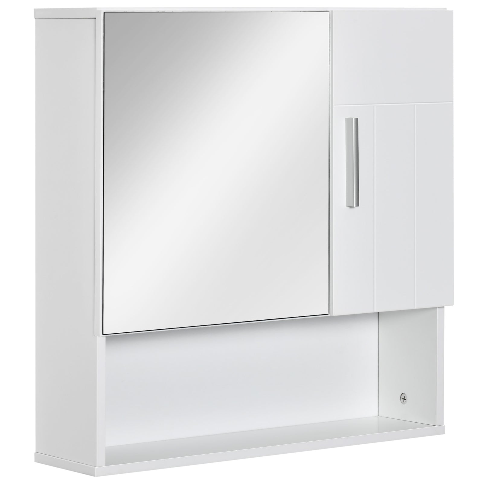 Bathroom Mirror Cabinet Wall Mount Storage Organizer W/ Door