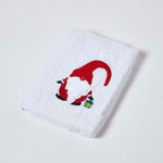 Gonk Embroidered 100% Cotton Christmas Hand Towel | Hand Towel | Red & White