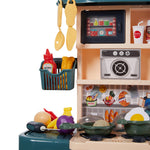 Children Pretend Kitchen Playset 43pcs Toy Accessory Set | Green