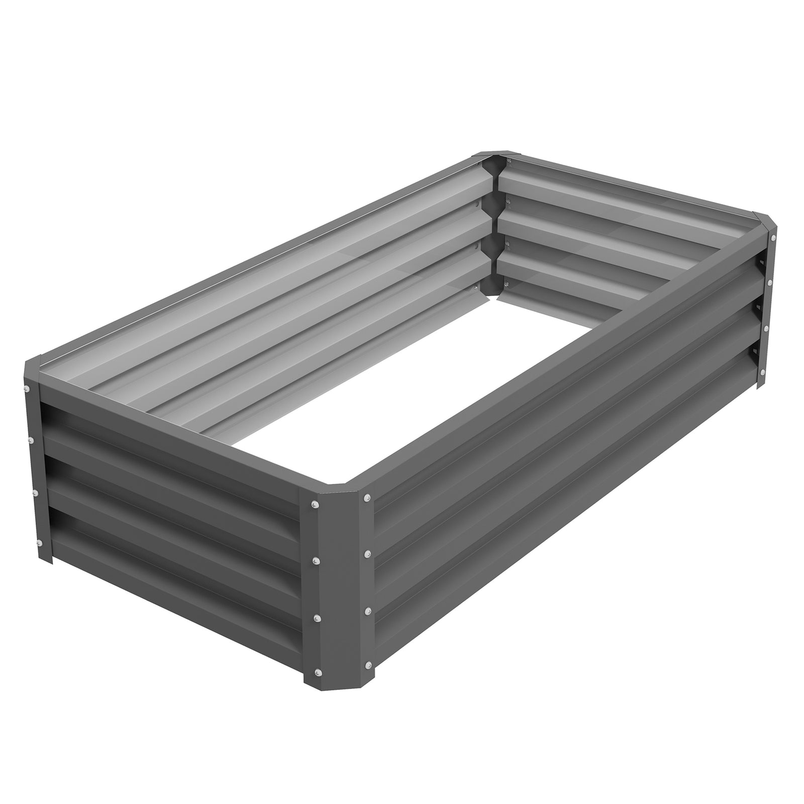 216l Raised Garden Bed Steel Planter Box | Gray