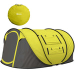 4-5 Person Camping Tent Dome Pop-up Tent  With Windows | Yellow