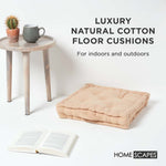 Cotton Plain Floor Cushion | 50cm x 50cm | Natural