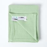 Organic Cotton Waffle Blanket/ Throw | 90cm x 112cm | Green