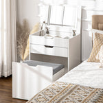 Dressing Table With Mirror And Stool Vanity Table