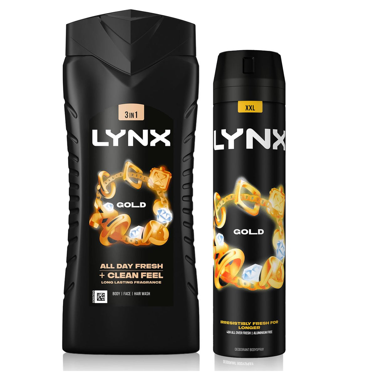 12h Refreshing Gold Shower Gel 500 With 48h Fresh Body Spray 250ml