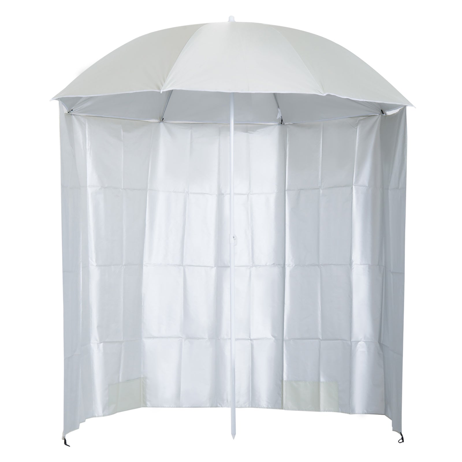 Fishing Umbrella With Side Canopy | White
