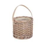 H139 Wicker Antique Wash Mini Ice Basket