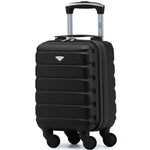 40x20x25cm Cabin Carry-on Suitcase - Lightweight, Durable, 4-wheel Luggage - 100+ Airlines Approved | Cabin | Black