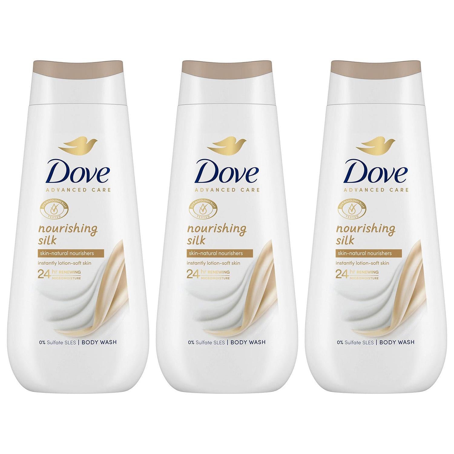 Advanced Care Body Wash Nourishing Silk 24h Renewing Micromoisture, 3x225ml