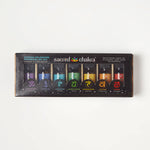 HOMESCAPES Chakra Essential Oils Gift Set With Mango Wood Case