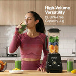 2l Commercial Blender Mixer Food Processor Juicer Smoothie Ice Crush | Black