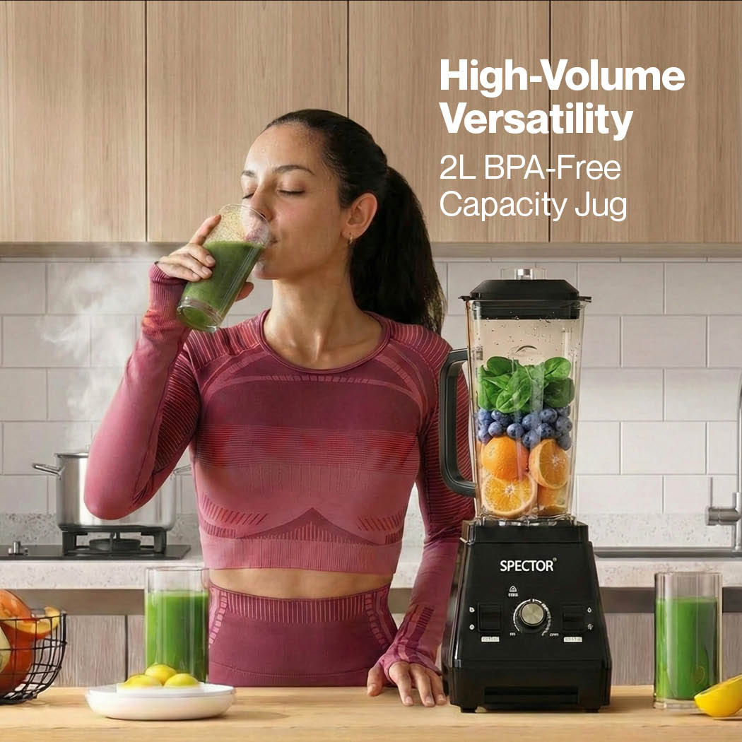 2l Commercial Blender Mixer Food Processor Juicer Smoothie Ice Crush | Black