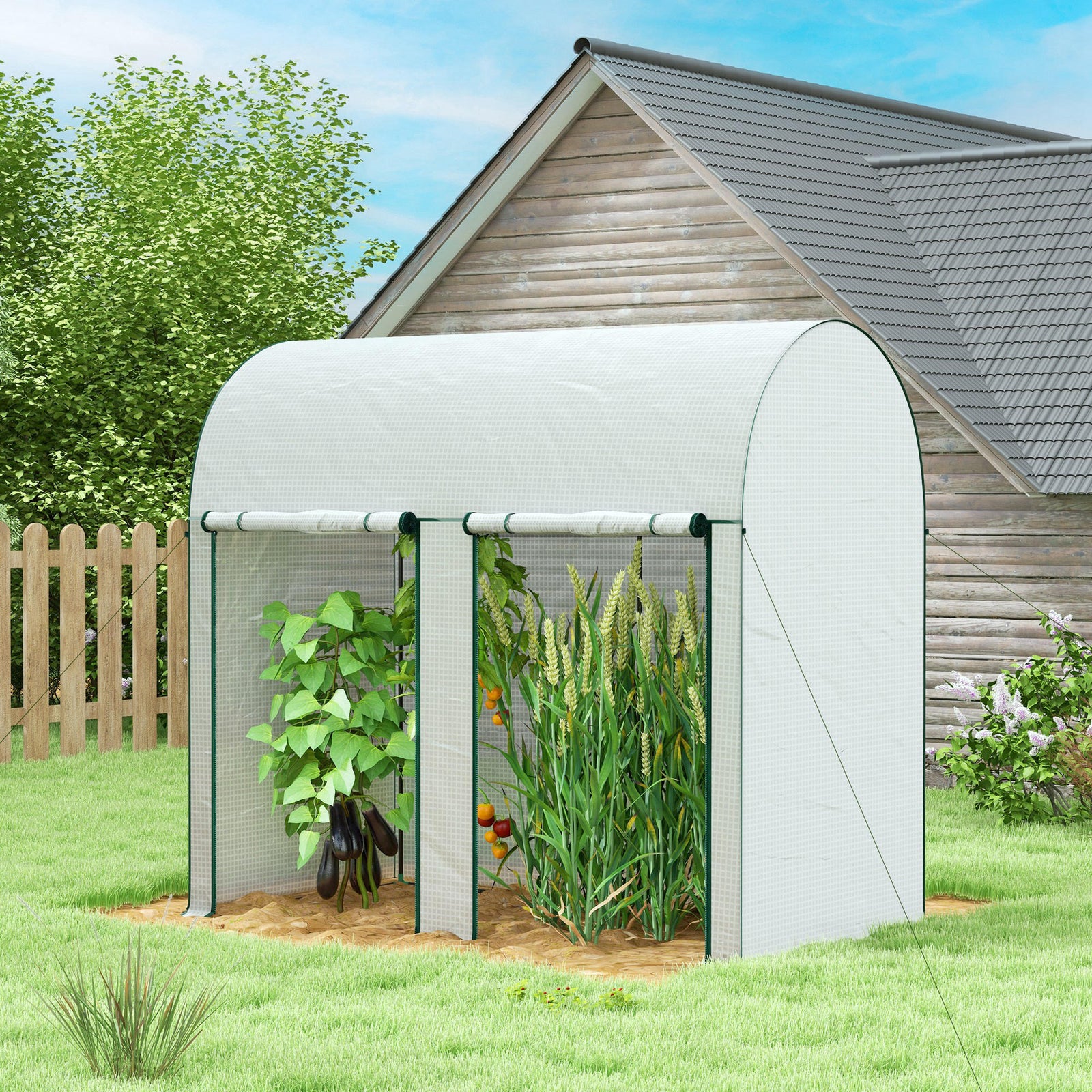 200x100x178cm Tomato Greenhouse W/ Zipped Doors