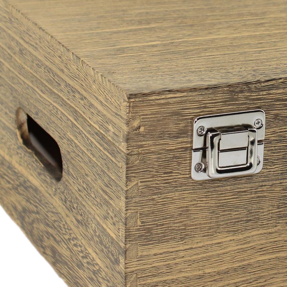 Oak Effect Wooden Box | Medium | Brown