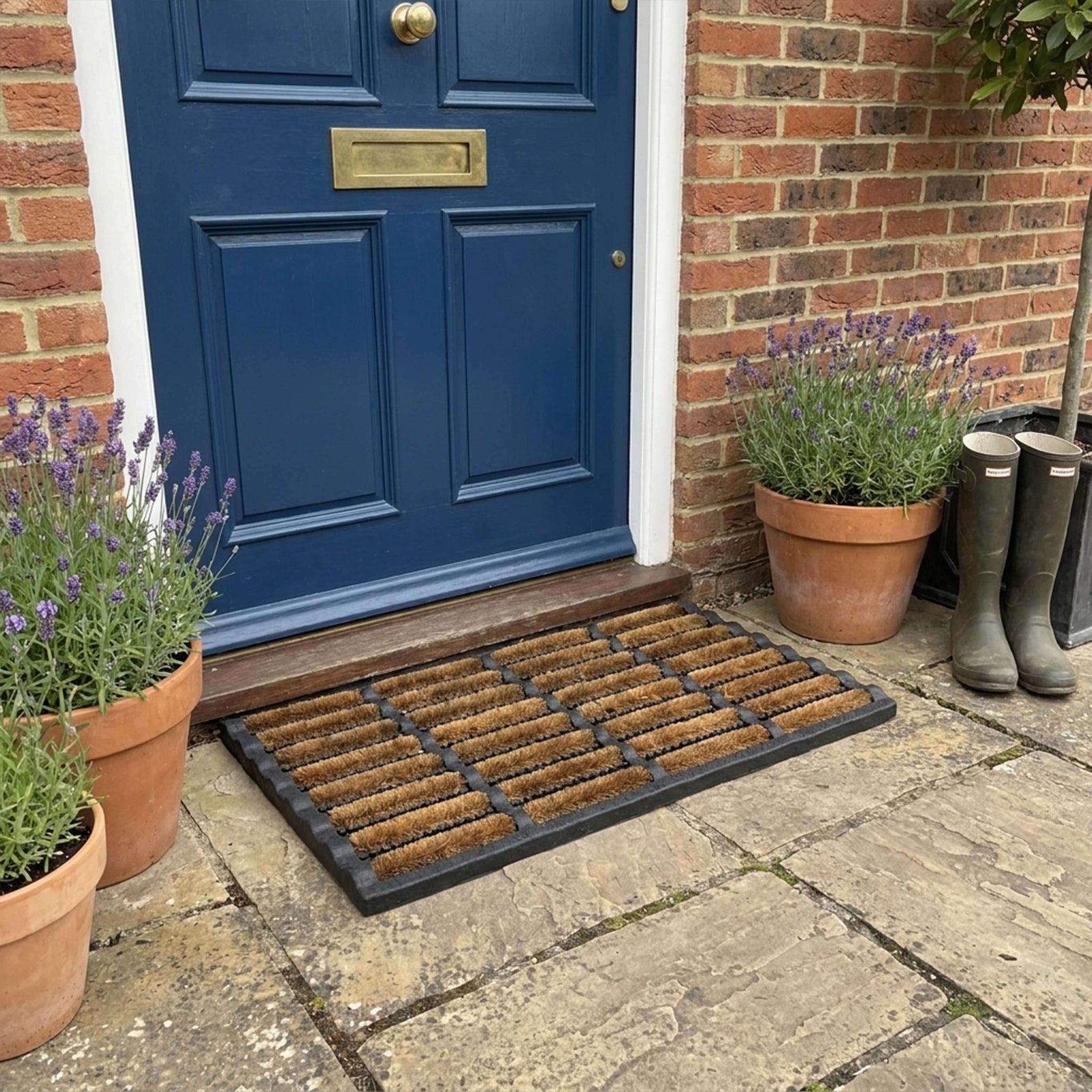Natural Coconut Coir Scraper Doormat | 45 x 75cm | Brown