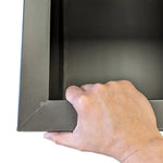 Zinc Galvanised Tall Square Planter | 25cm x 25cm x 50cm | Matte Black