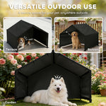 PawHut Outdoor Dog House With Weatherproof Canopy
