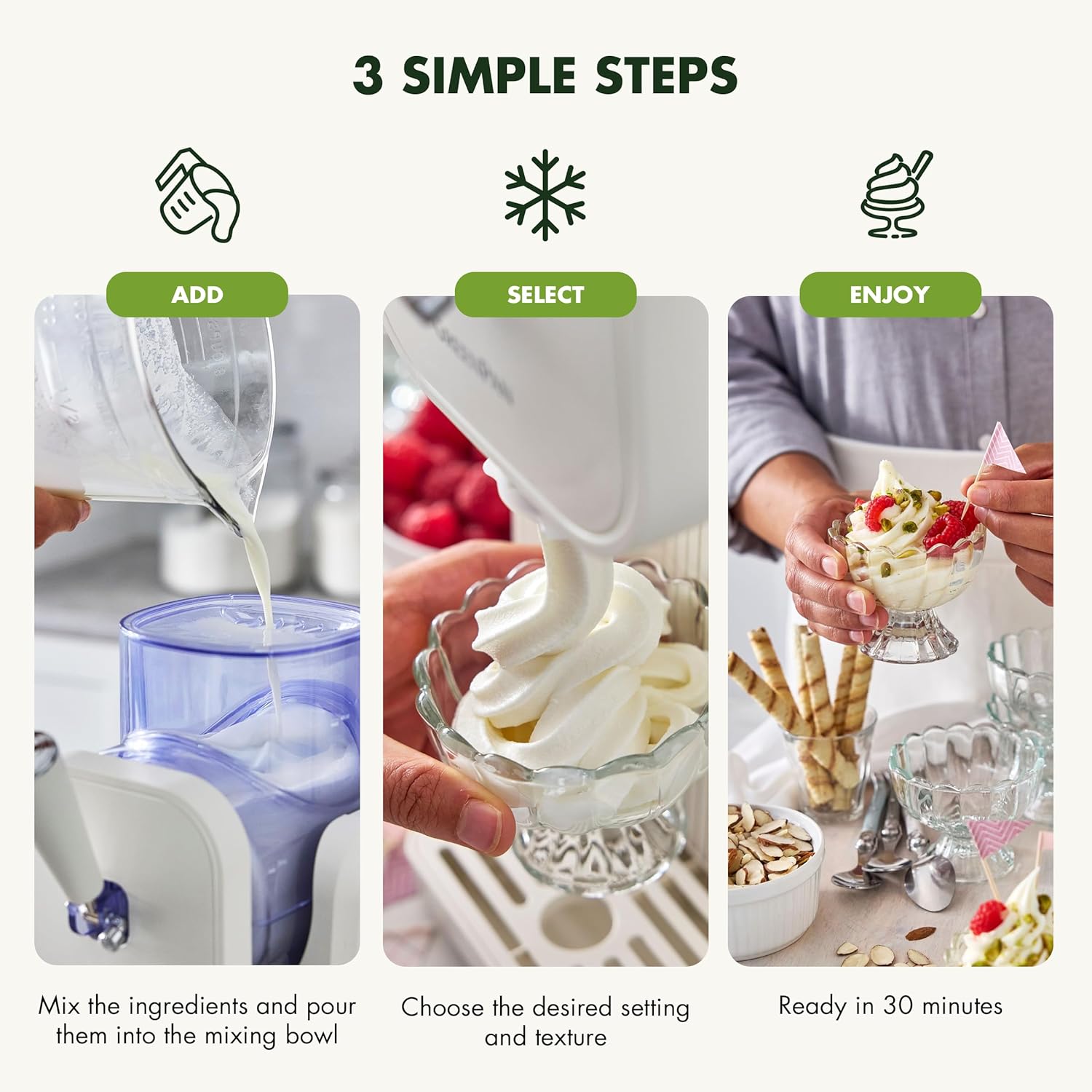 Frost Ice Cream Maker & Slushie Machine With Built-in Compressor | Cream