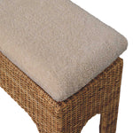 Rattan Harmony Cushioned Seat, Beige and Cream