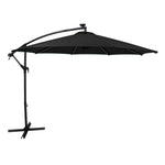 Led Cantilever Parasol 3m | Black