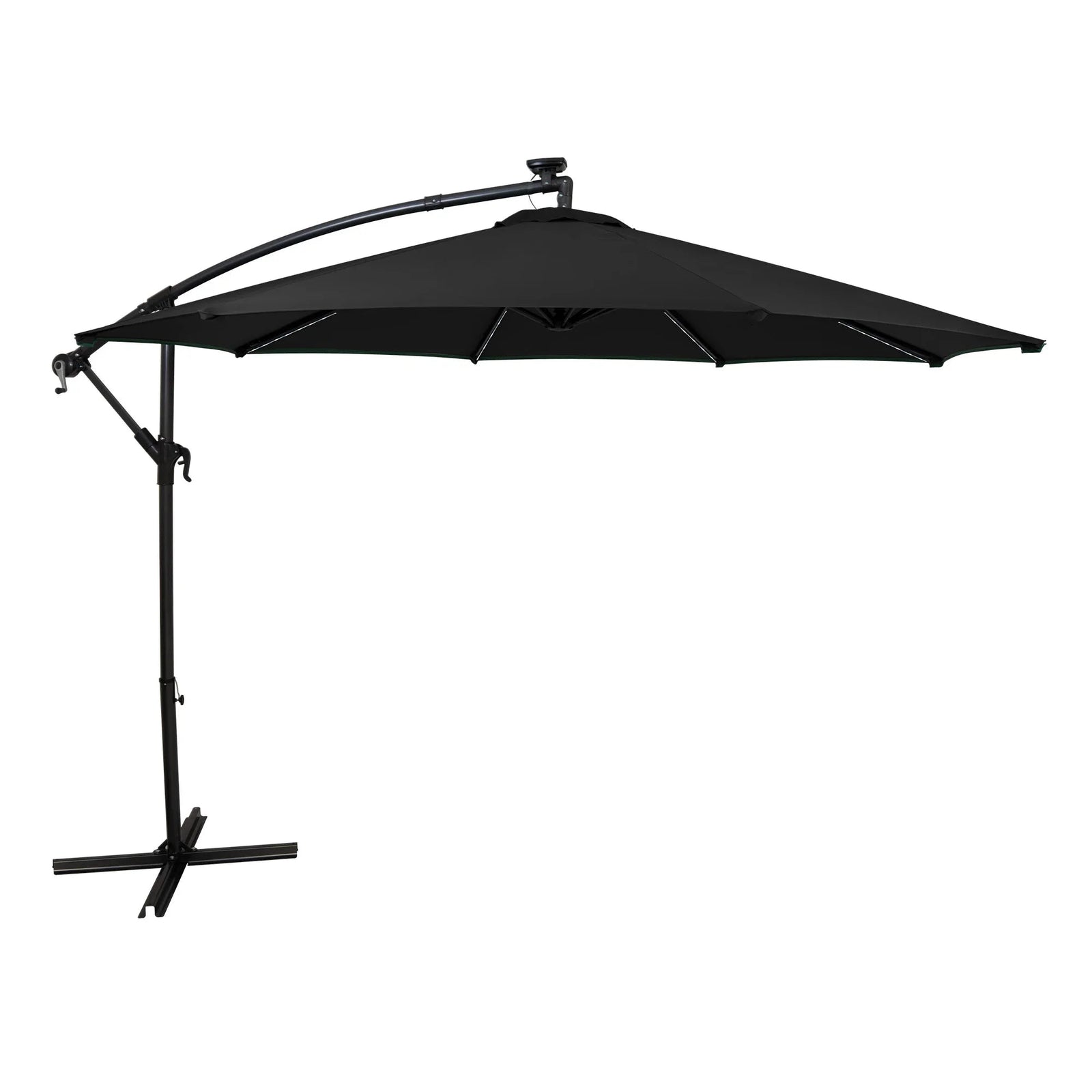 Led Cantilever Parasol 3m | Black