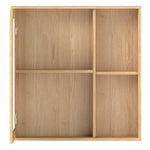 Bathroom Mirror Cabinet Wall Mounted Cupboard With Storage Shelf | Oak