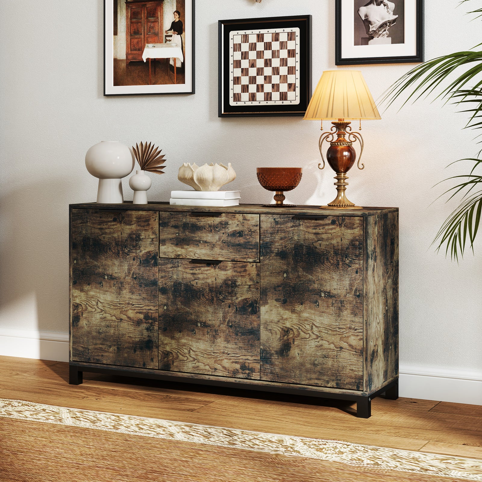 Sideboard, Industrial Storage Cabinet For Living Room