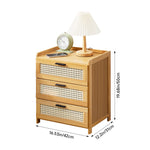 Wooden 3-drawers Nightstand For Bedroom