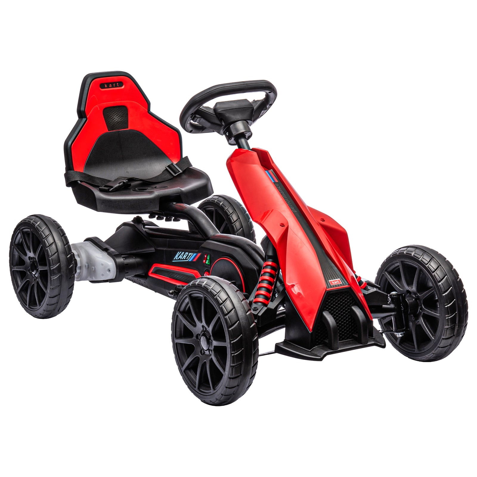 12v Electric Go Kart W/ Forward Reversing 2 Speeds For 3-8 Yrs | Red