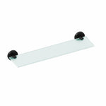 Bathroom Shelf, Bathroom Organizer, Glass, Matt Black, Start Collection
